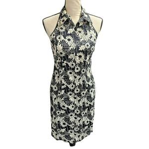 Angies Womens Floral Y2K Dress Size L Black Fairy Grunge Zip Neck